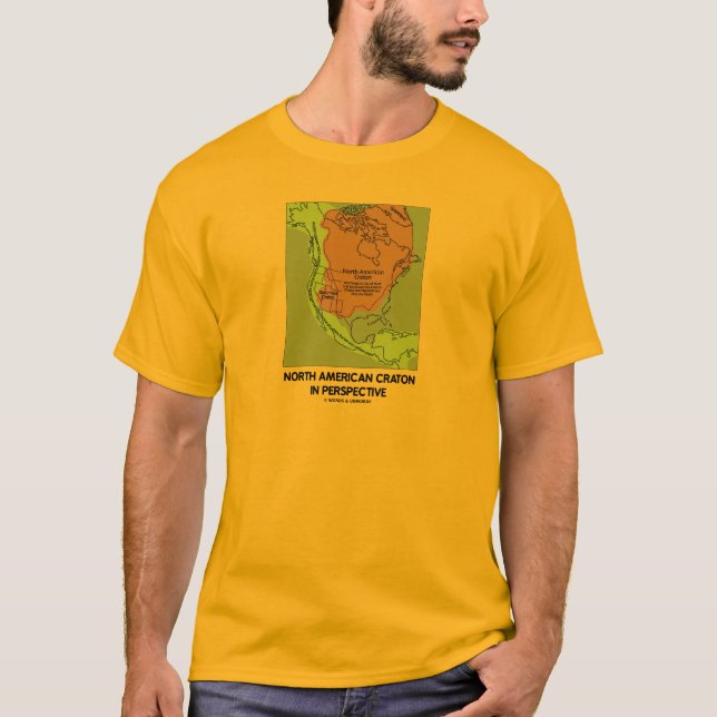 Camiseta Craton Norte-Americano em Perspectiva (Frente)