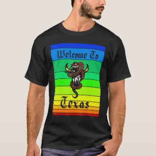 Camiseta Cravo de Cobra Crânio Bem-vindo ao Pôr do Sol do T