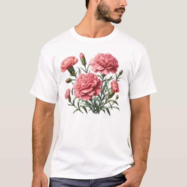 Camiseta Cravos Rosa (Frente)