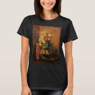 Camiseta Cravos, Rosas e uma Garrafa por Vincent van Gogh