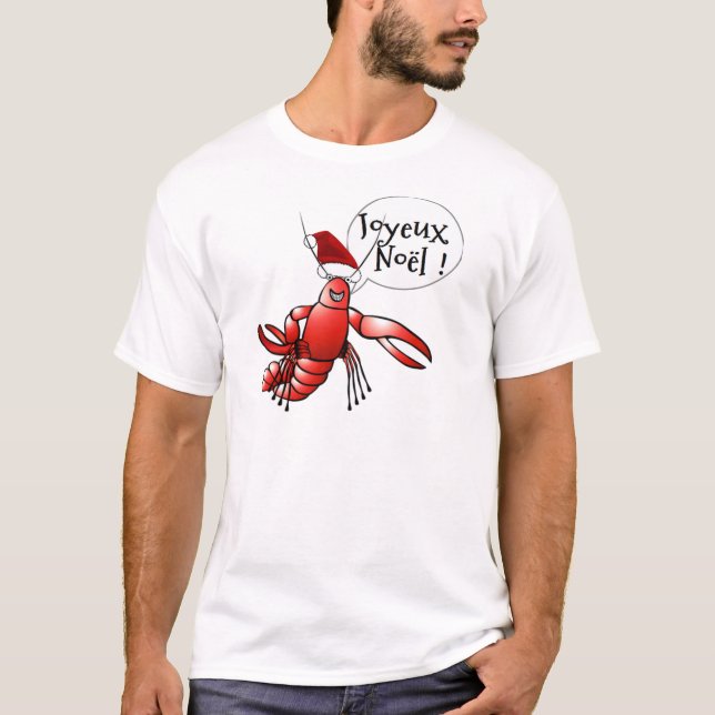 Camiseta Crawdad do papai noel (papos do papai noel) (Frente)