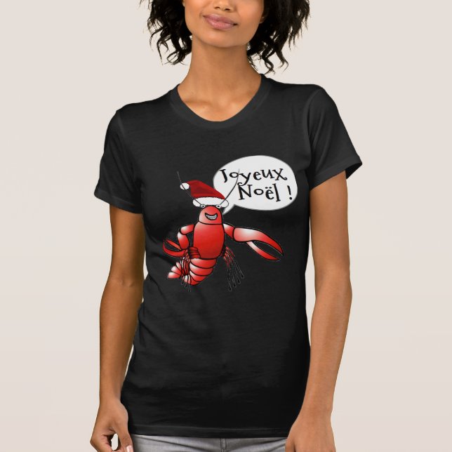 Camiseta Crawdad do papai noel (papos do papai noel) (Frente)