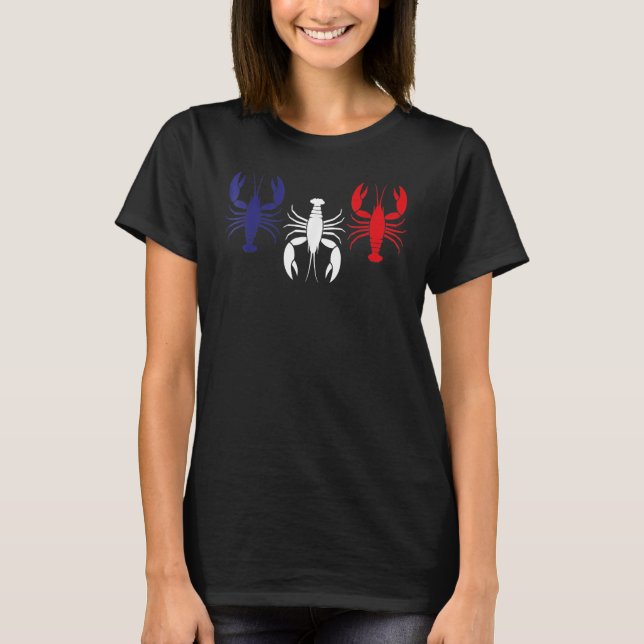 Camiseta Crawfish Boil 4Th Of July Crawfish Usa Flag  Crayf (Frente)
