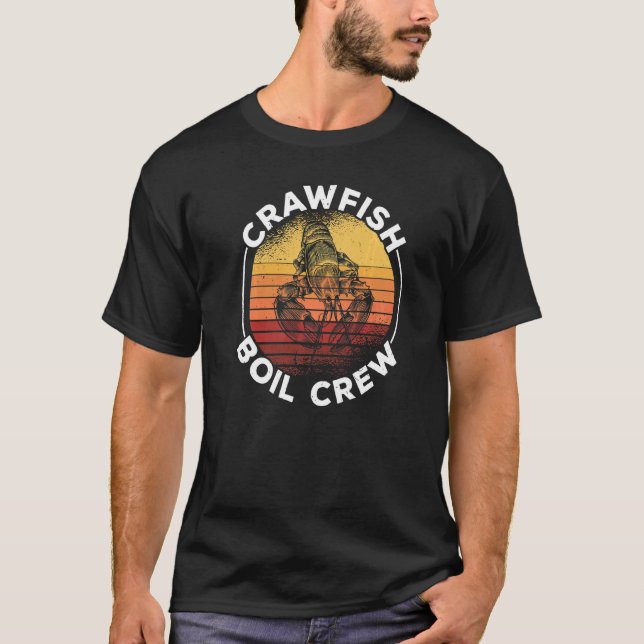 Camiseta Crawfish Boil Creme Crawfish Estação Cajun (Frente)