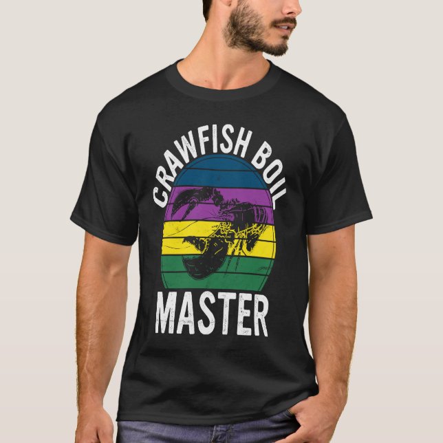 Camiseta Crawfish Boil Master  Mardi Gras Masquerade Crab C (Frente)