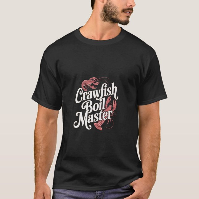 Camiseta Crawfish Boil Master Seafood Cajun Cozinhar. (Frente)