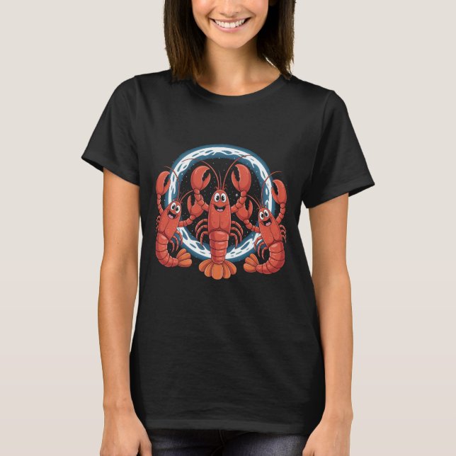Camiseta Crawfish Boil Red Spiny Lobster Shirt Cajun Seafoo (Frente)