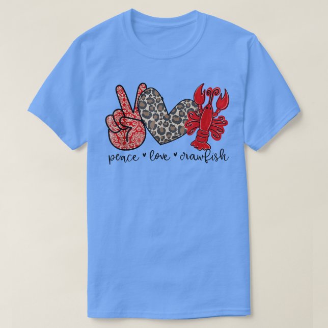 Camiseta Crawfish Crawfish Leopardo-do-Cu e Lover-do-mar (Frente do Design)