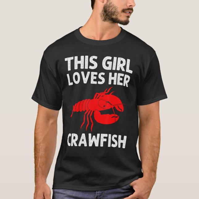 Camiseta Crawfish For Girls Crayfish  Crawfish Eating 1 (Frente)