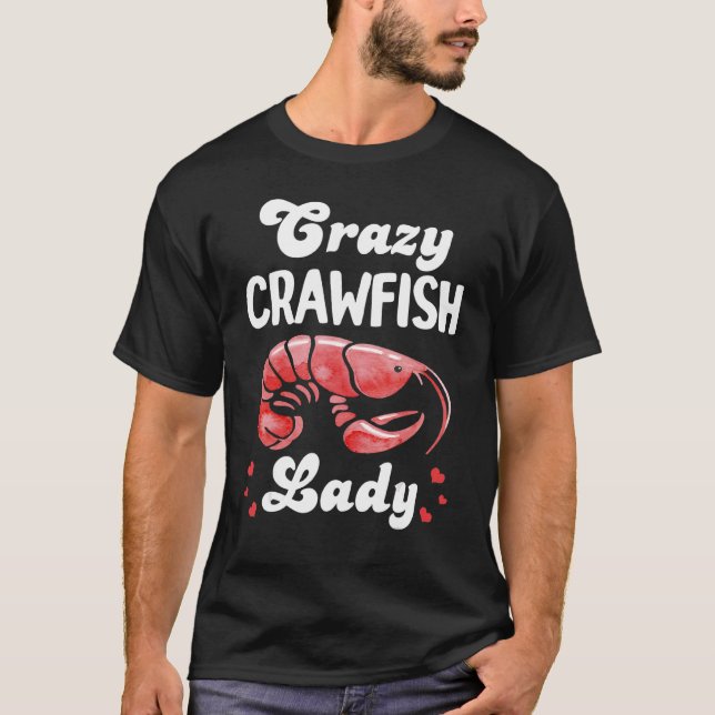 Camiseta Crawfish Louco Lady Crayfish 1 (Frente)