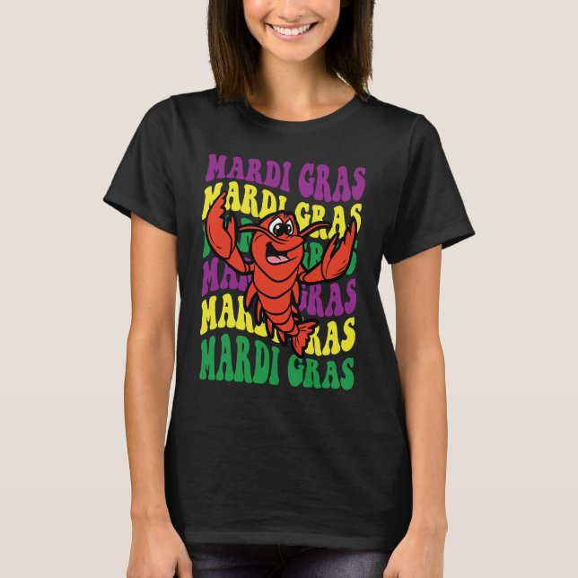 Camiseta Crawfish Mardi Gras Retro Mudbug Carnival Parade C (Frente)
