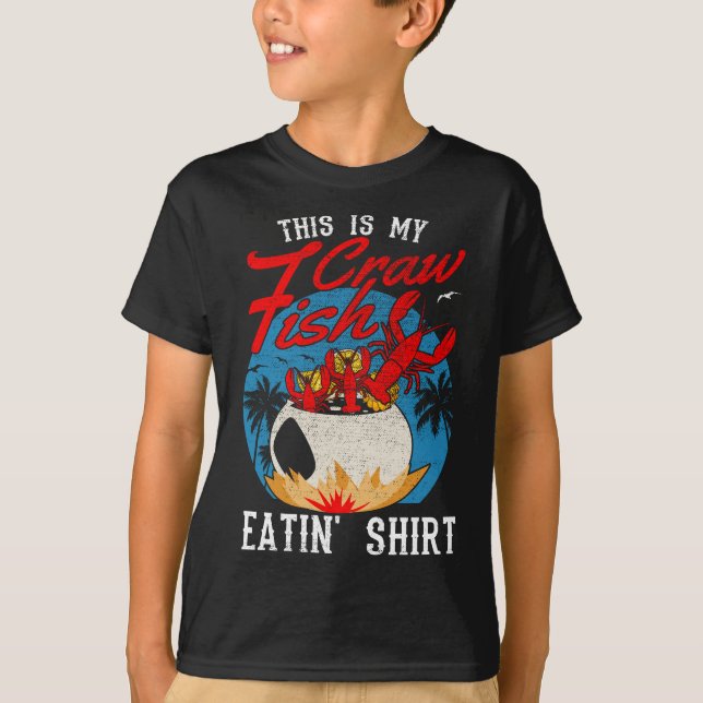 Camiseta Crawfish Season Boil Crawfish Eating (Frente)