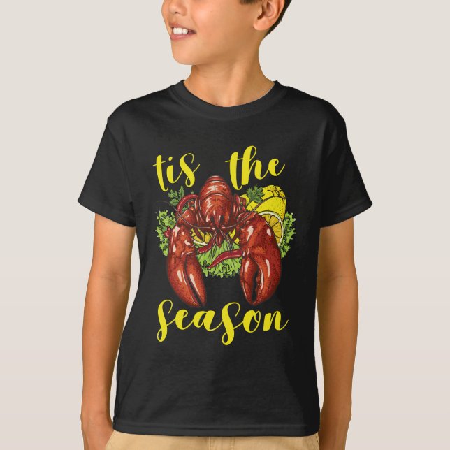 Camiseta Crawfish Season Boil Crayfish Cozinhar Lagosta (Frente)