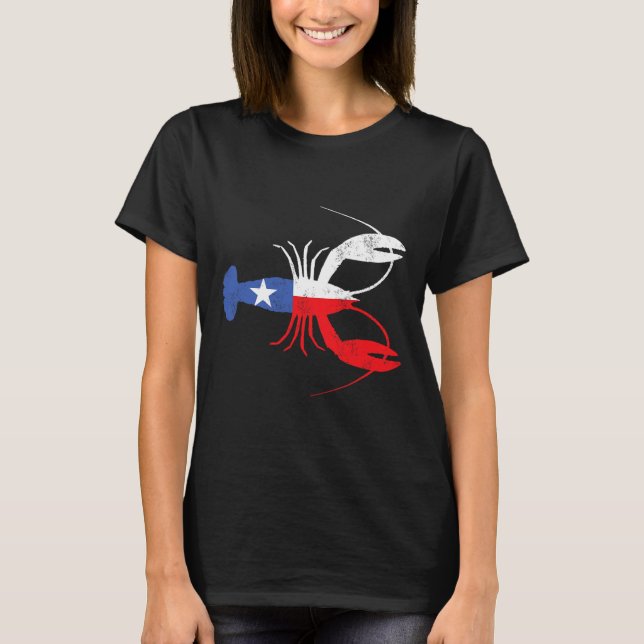 Camiseta Crawfish Texas Crawaddy Southern Comida Mardi Gras (Frente)