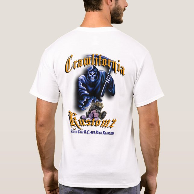 Camiseta Crawlifornia Kustomz Laranja (Verso)