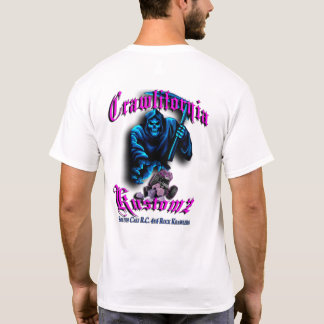 Camiseta Crawlifornia Kustomz Rosa e Azul