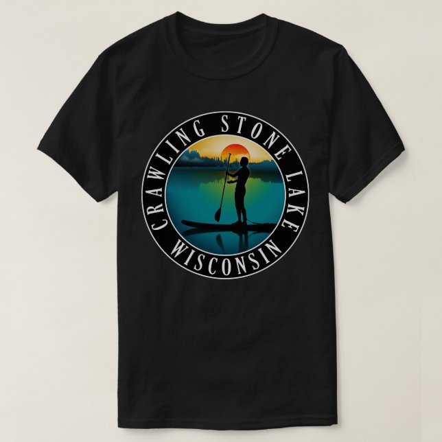 Camiseta Crawling Stone Lake Wisconsin (Frente do Design)