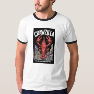Camiseta Crawzilla Viagem de Lagostim de New Orleans Grupo