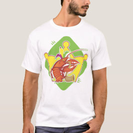 Camiseta Crayfish tocando saxofone Jester