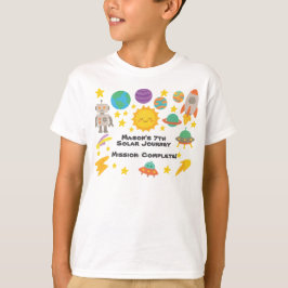 Camiseta Crayon Editável Estilo – Crianças Viagem-Ao-Redor-