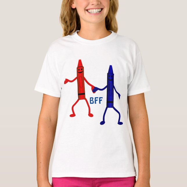Camiseta Crayon Friends BFF (Frente)