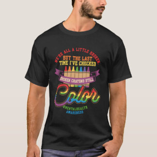 Camiseta Crayon Saúde Mental Depressão Ansiedade Psiquiatri
