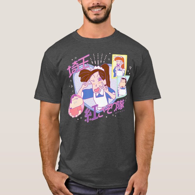 Camiseta Crayon Shin-chan Benisasoritai Maid Cafe (Frente)