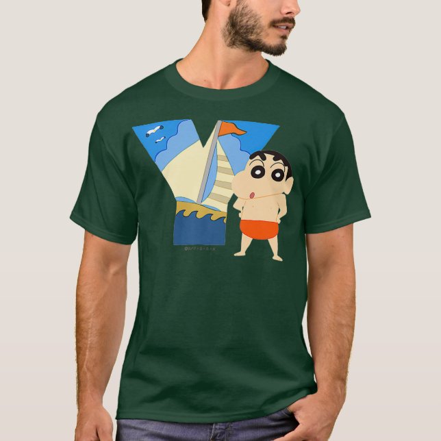 Camiseta Crayon Shin-chan FUN STUDY A to Z Y Premium (Frente)