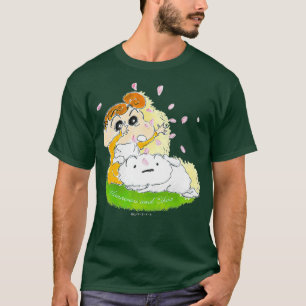 Camiseta Crayon Shin-chan Himawari Shiro e cereja