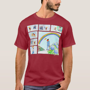 Camiseta Crayon Shin-chan Shin-chan e Hiroshi Wet day