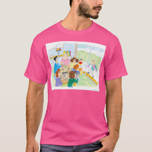 Camiseta Crayon Shin-chan Snowball luta com o avô