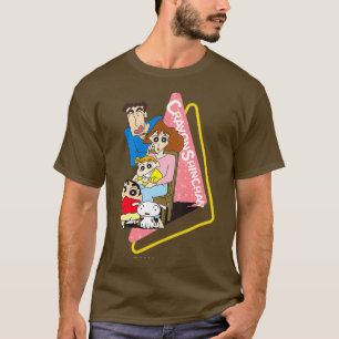 Camiseta Crayon Shin-chan todos os membros do Nohara