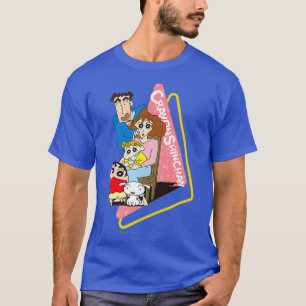 Camiseta Crayon Shin-chan todos os membros do Nohara