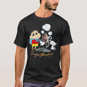 Camiseta Crayon Shin-chanShin-chan Shiro e torrado
