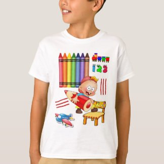 Camiseta Crayons Numera T-shirt Colorida Boys