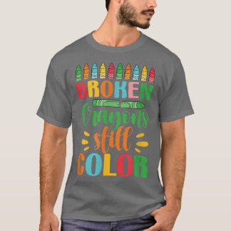 Camiseta Crayons Partidos Ainda Coloridos