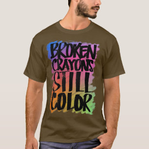 Camiseta Crayons Partidos Ainda Coloridos Saúde Mental 563