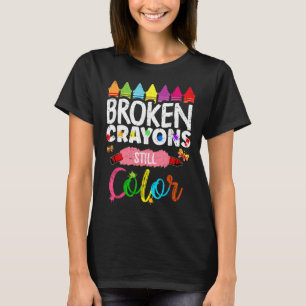 Camiseta Crayons Partidos Ainda Coloridos Saúde Mental S Aw