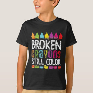 Camiseta Crayons Partidos Ainda Coloridos Saúde Mental S Aw