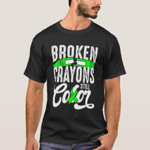Camiseta Crayons Partidos Ainda Cores Sensibilização Para A