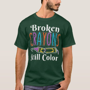 Camiseta Crayons Quebrados Ainda Cor, Ansiedade Saúde Menta