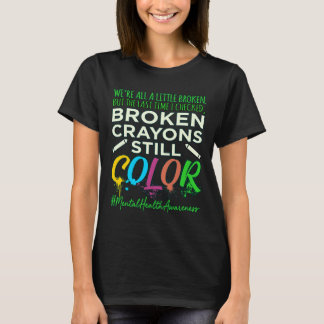 Camiseta Crayons Quebrados - Apoio à Consciência da Saúde M