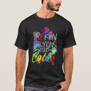 Camiseta Crayons Quebrados Continuam Com Saúde Mental De Au