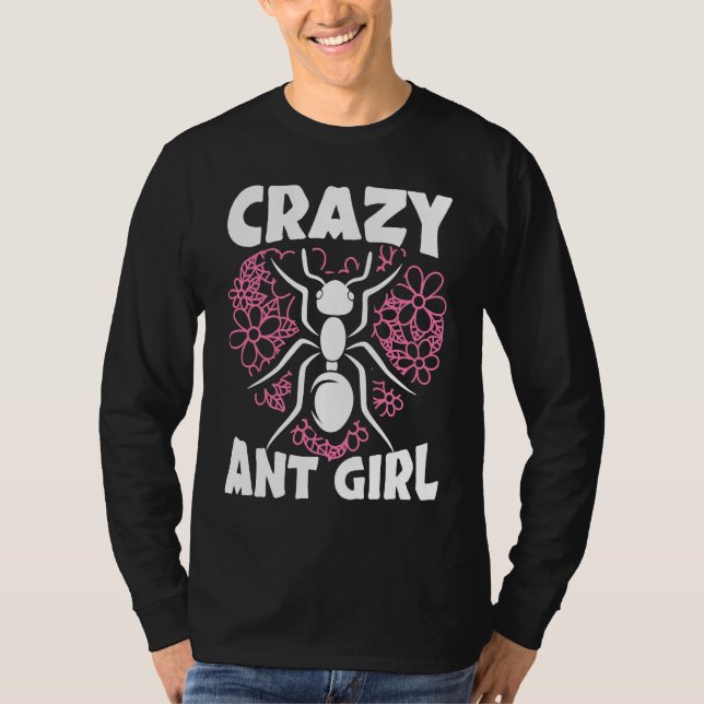 Camiseta Crazy Ant Girl Insect Lover Entomology Future Ento (Frente)