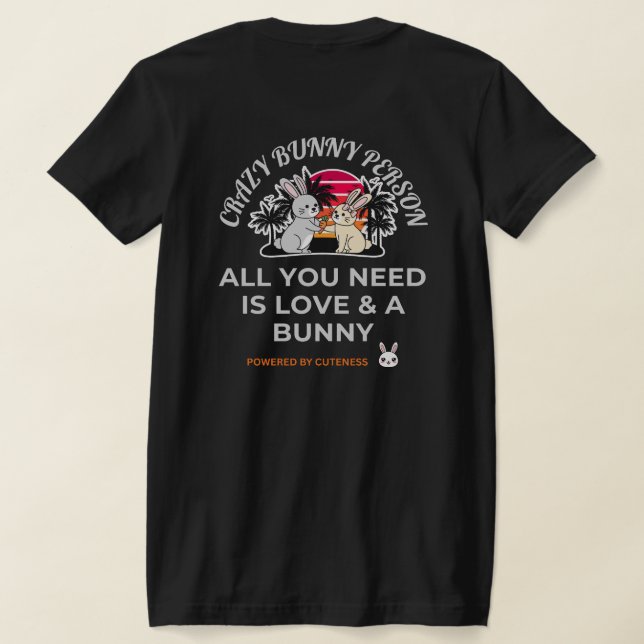 Camiseta Crazy Bunny Person (Postura das costas)