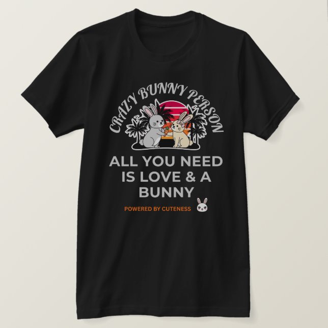Camiseta Crazy Bunny Person (Frente do Design)