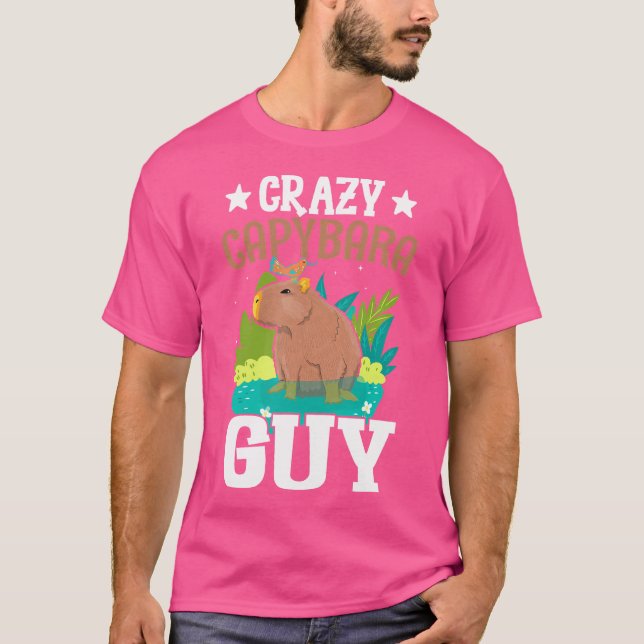 Camiseta Crazy Capybara Cara Funny Cavia Rodent Capybara Lo (Frente)