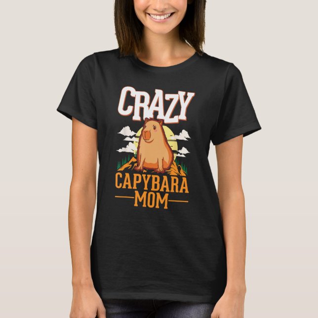 Camiseta Crazy Capybara mom Capybara Girl (Frente)
