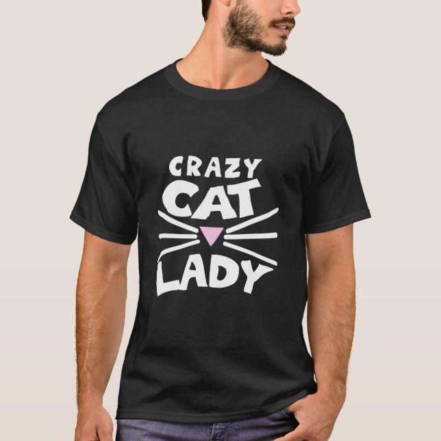 Camiseta Crazy Cat Lady Cat (Frente)