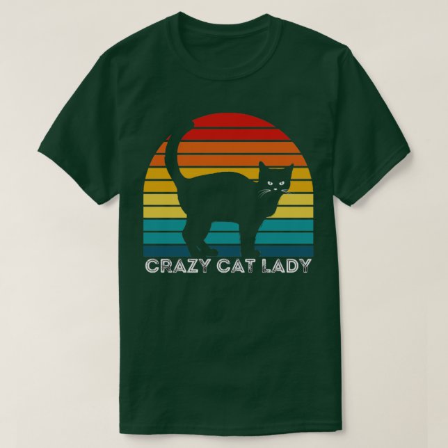 Camiseta Crazy Cat Lady Cat Merch Design (Frente do Design)